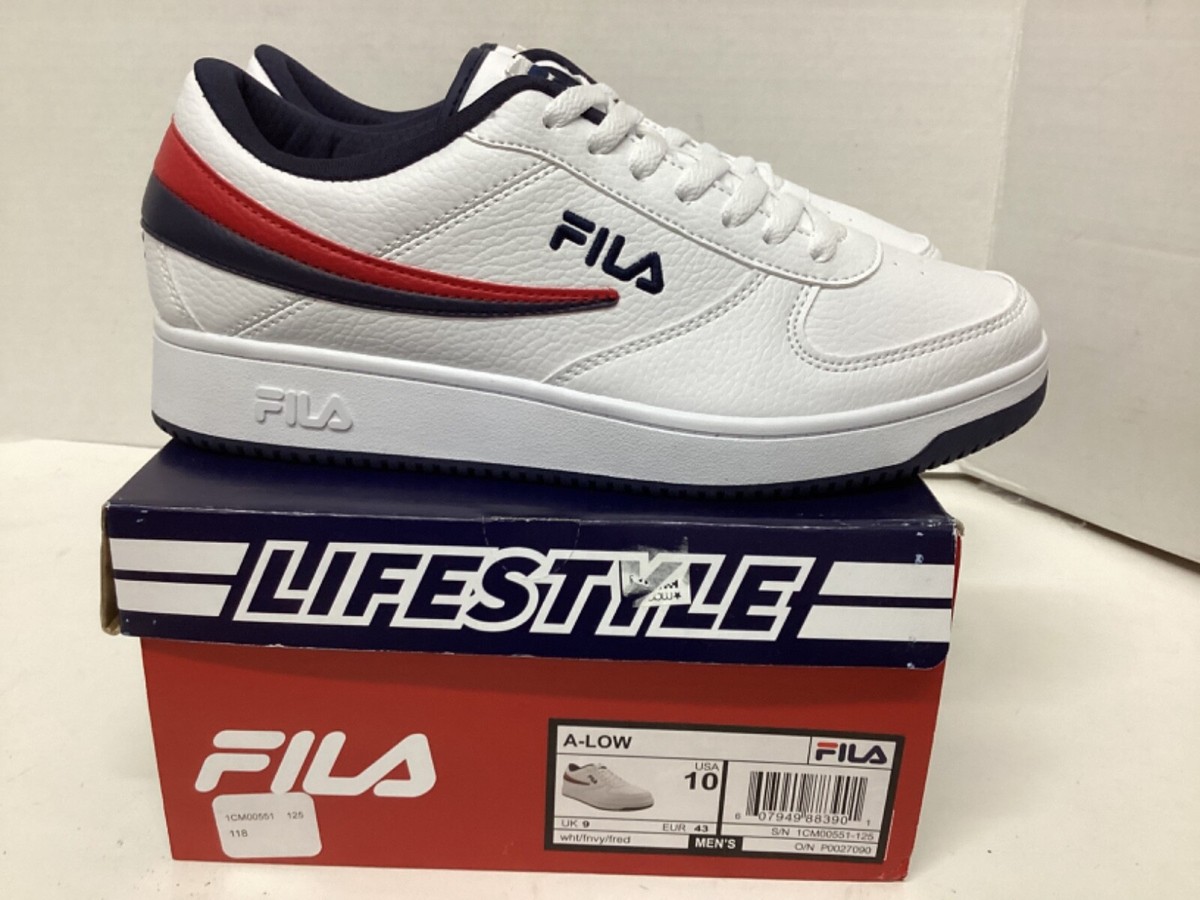 Fila A-Low Lifestyle Mens sneaker #1CM00551 white/navy/red New