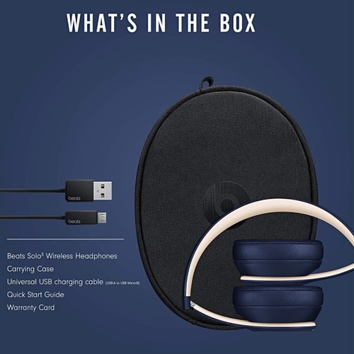 NEW SEALED - Beats Solo3 Wireless Club Collection Headphones - Navy Blue - Picture 18 of 24