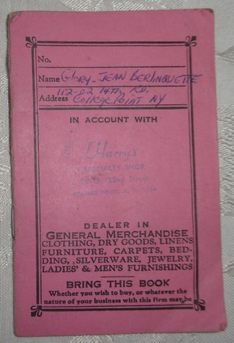 Vintage Account Book – Harry’s Specialty Shop, College Point, NY - 第 1/6 張圖片