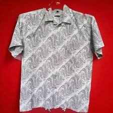 HEMD M DRACHEN-MOTIV 🐉ORIGINAL VINTAGE!! GRAU/SCHWARZ KURZARM BRUSTTASCHE