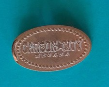 5 PUNTOS ESTRELLA CARSON CITY NEVADA LOGOTIPO APLASTADO PRENSADO CENTAVO ALARGADO