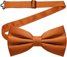 Solid Color Pre-tied Bow Tie Adjustable Bowtie for Men