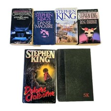  6 Vintage STEPHEN KING HORROR SUSPENSE BOOKS Christine Danse Macbre Rose Madder