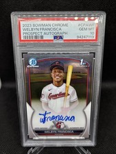 2023 Bowman Chrome Welbyn Francisca 1st Chrome Auto PSA 10 Guardians RC