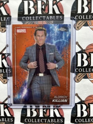 2025 Topps Marvel Studios SAPPHIRE ALDRICH KILLIAN /25 Orange Chrome Iron Man