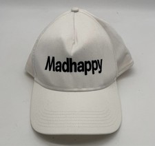 Madhappy white classics adjustable trucker hat with black logo
