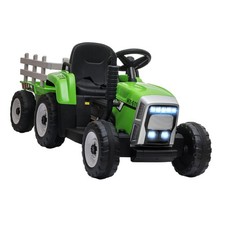 12v Ride Tractor Battery Powered Kids Bikes Riding Toy Plastic Green Electric