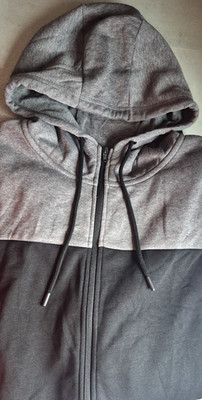 Herren Sweatjacke, Kapuzenjacke, Freizeitjacke, große Größen, schwarz/grau