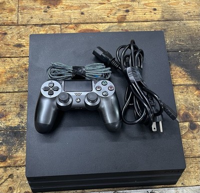 Sony PlayStation 4 Pro Console Black Wi-Fi Blu-Ray Controller & Cables