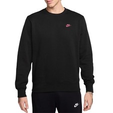 Nike Felpa da Uomo Girocollo Club Fleece Nera Codice FN3886-011
