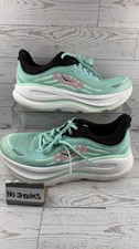 Hoka One One Bondi 9 Green US 9D Womens Mesh Upper Sneakers Running Shoes 700