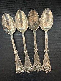 Howard & Co. Sterling / Coin Silver Spoons 4 Demi Size New York 60g Scrap Keep