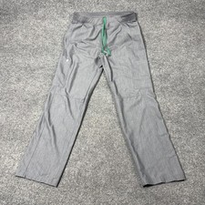 FIGS Scrub Pants Mens Medium Gray Technical T2001 Straight Leg Pockets