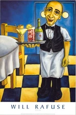 Will Rafuse Emile French Waiter Wine Liquor 17.75x27 in