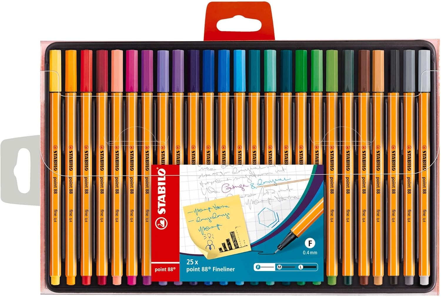 STABILO point 88 - Fineliner - Pack of 25 - Assorted Colours