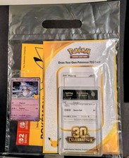 Pokémon 30° Anniversario Mewtwo Promo 063/128 con carta Draw-it-Yourself e lastra