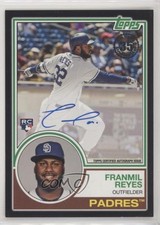 2018 Update 1983 Topps Design Black 79/99 Franmil Reyes #83A-FR Auto 4al