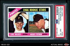1966 Topps #498 Woody Fryman / Luke Walker Pirates RCs RC PSA 8 - NM/MT