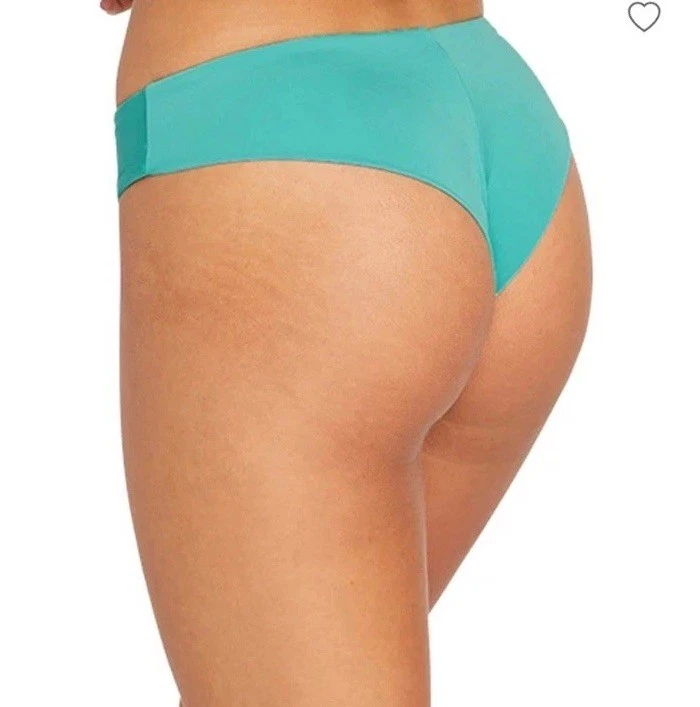 Volcom Simply Seamless Cheekini Bikini Bottoms - Turquoise Large - Image 4 of 4