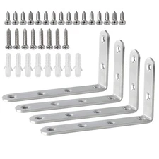 Alise Floating Shelf Brackets,L Brackets for Shelves Heavy Duty Shelving Brac...