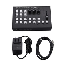 1*HDMI Video Switcher Mixer Support Multiple Camera Live Streaming OSD PIP MIC