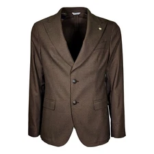 NWT MANUEL RITZ  BROWN MICRO HOUNDSTOOTH JACKET  2732G2748Y 19362828 BROWN