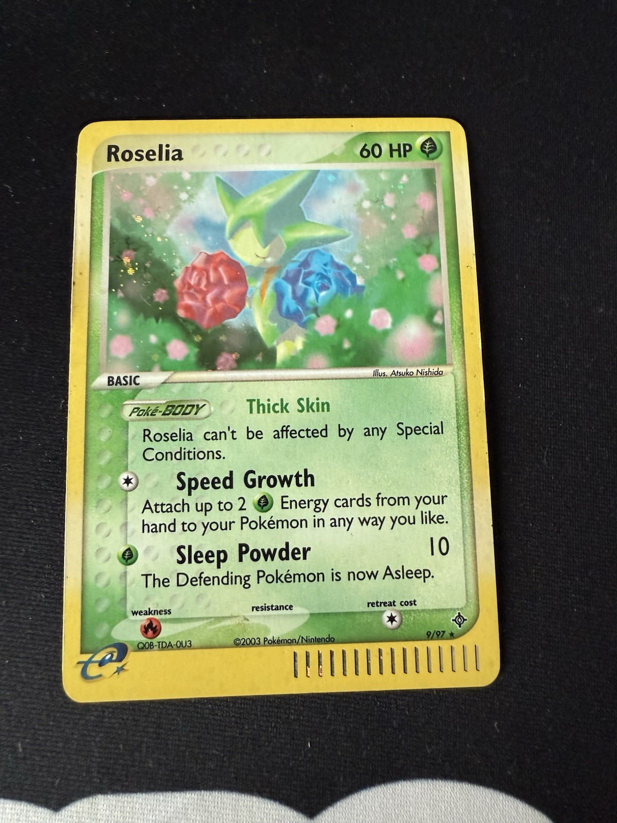 Roselia 9/97 E Series EX Dragon Set Holo Rare Pokemon Card DMG