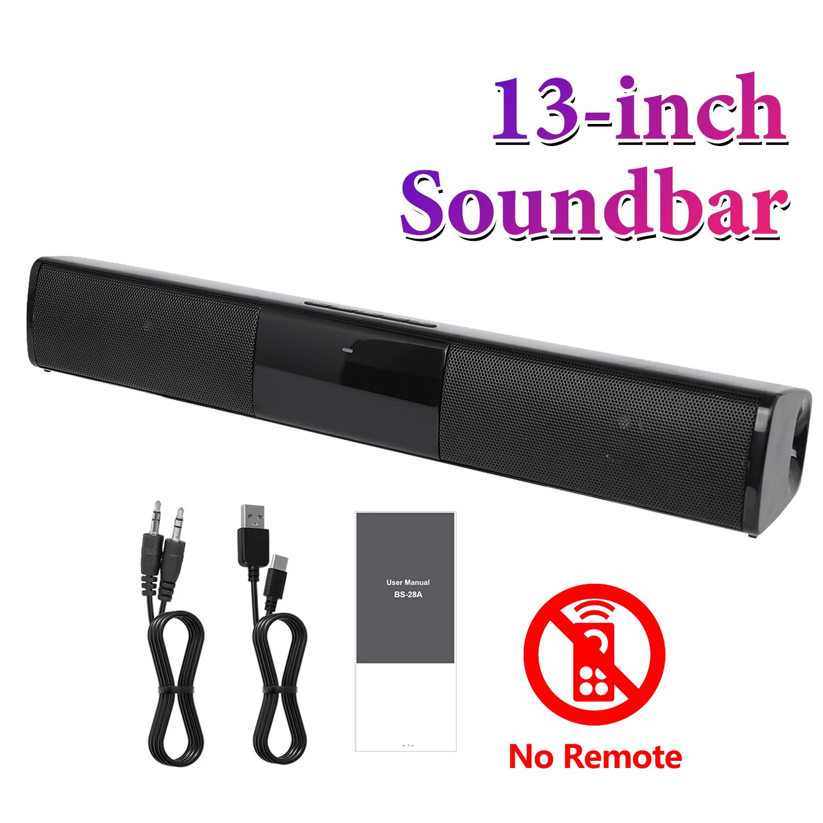Surround Sound Bar 4 Speaker System Wireless Subwoofer TV Home Theater Remote