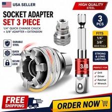 10-19mm Universal Socket Tool Adjustable Multifunction Wrench Sleeve Adapter Kit