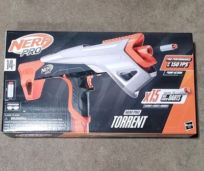 Nerf Pro Torrent Half-Length Dart Blaster  Toy Gun Pump Action 150 FPS X15 Half