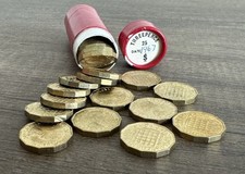 1967 British Threepence Coin Roll 25 Original Bank Tube Elizabeth II 3d