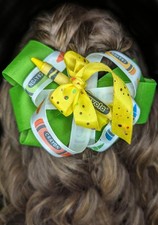 Crayola Multicolor Girls Hair Bow Accessory with Clip New