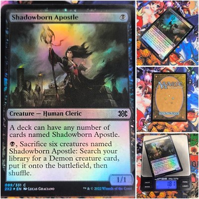 MTG Shadowborn Apostle   Nm Foil Double Masters Og Card 2022 Cleric Human