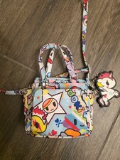 Tokidoki x JuJuBe Unicorno Mini Crossbody Bag w Charm, Zip, Pink Interior