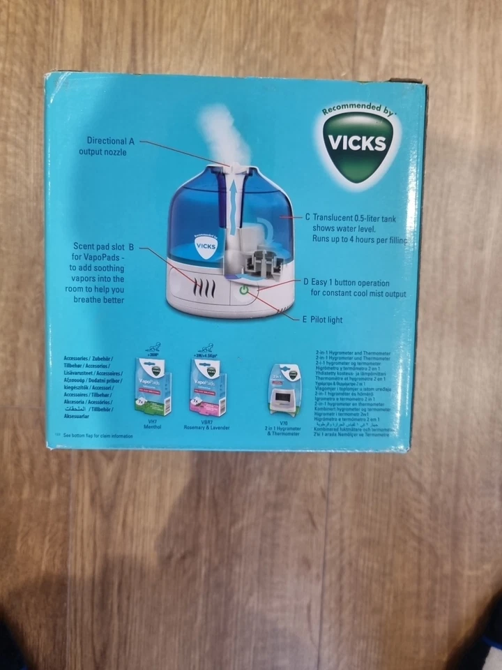 Vicks Personal Humidifier Ultrasonic CoolMist Vul505e4v1 - Image 4 of 4