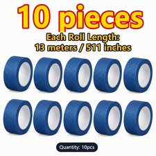 Blue Tape Rolls, 10 Pack  13m per Roll, 2cm Wide  Blue Adhesive Tape