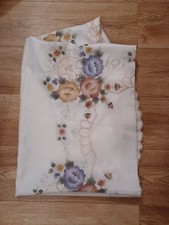 Grande tovaglia rettangolare bordo arrotondato floreale con 12 tovaglioli stampa floreale