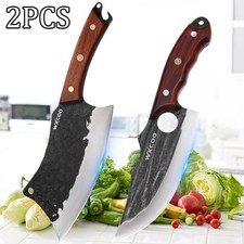 2PCS Handmade Stainless Steel Utility Knife V...
