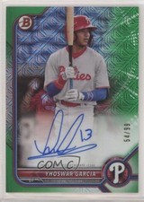 2022 Bowman Chrome Mega Box Mojo Green Refractor 54/99 Yhoswar Garcia Auto 01l2