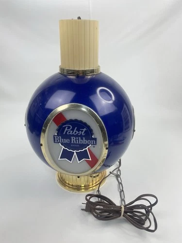 VINTAGE 1960’S PABST BEER HANGING LIGHT UP LAMP SIGN 16” X 11”