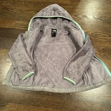 The North Face Fleece Jacket Girls Xtra Small 6 Gray Full Zip