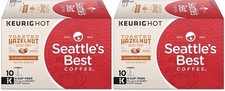 Seattle's Best Toasted Hazelnut Flavored Coffee K Cup Coffee Pods 2 Pack