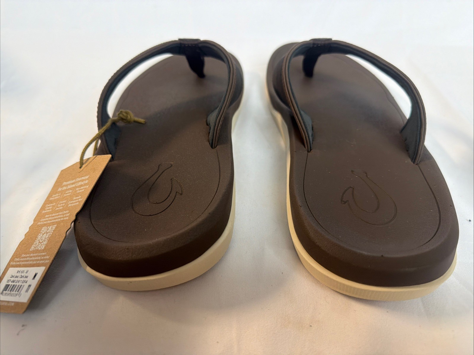 OLUKAI ‘Ahi Kai 10571-4848 Men's Size 11 Dark Java FlipFlop Slides Beach Sandals image 4