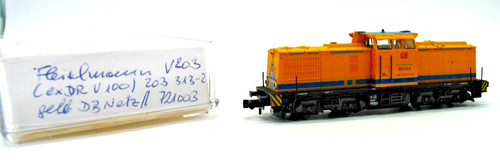 Fleischmann N 721003  Diesellok V203 gelb der DB  in Fleischmann  VP  QL203 | Condition: Gebraucht