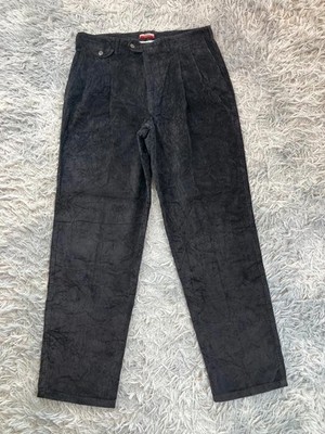 Stz Vintage 90er Ripp Samt Hose schwarz 36x32 lässig Retro Winter