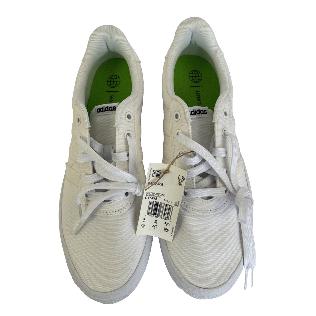 NEW Adidas VulcRaid3r White Size 9.5 Men Skateboard Shoes  display picture 3