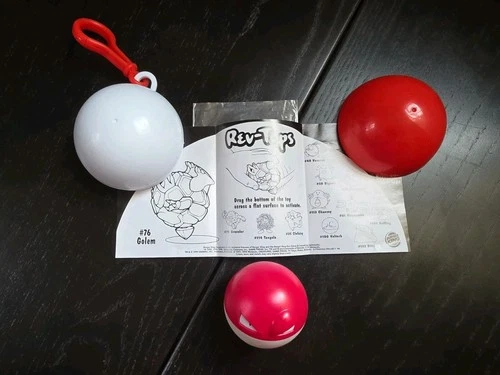 1999 VOLTORB Rev-Top with Pokeball Burger King Nintendo Pokemon Kids Meal Toy