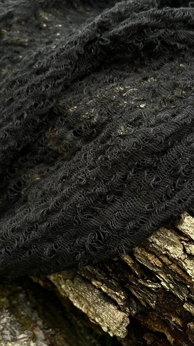 Black Linen Textured Fabric By 2 Meters, Sheer Sewing Fabric - Picture 13 of 17