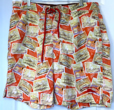 Tommy Bahama Relax Boardshorts Mens L "Road to Chillville" Graphic Swim Trunks