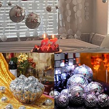 Disco Ball Silver Mirror Hanging Glitter Ball For DJ Dance Party Parties 5-20cm